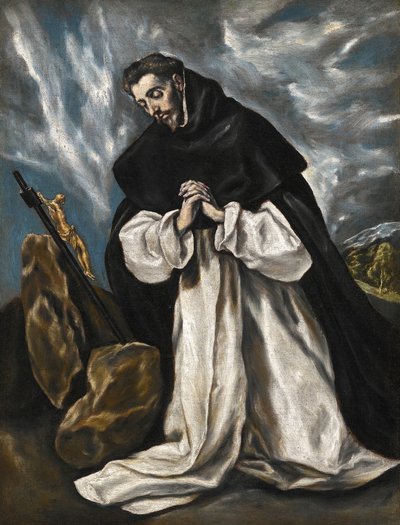 Szent Domonkos az imádságban alkotó: El Greco