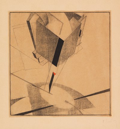 Proun 5A, 1919. alkotó: Eliezer Markowich Lissitzky