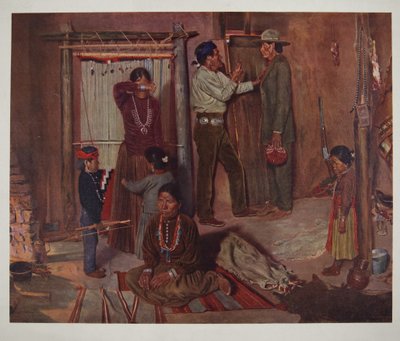 Indulás otthonról a Carlisle-i indiai iskolába (chromolitho) alkotó: Elbridge Ayer Burbank
