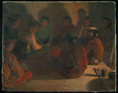 Navajo kártyajátékosok alkotó: Elbridge Ayer Burbank