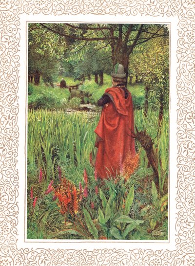 Farewell Fair Lily, illusztráció Alfred Tennyson (1809-92) "Idylls of the King" című könyvéből, kiadó: Hodder & Stoughton alkotó: Eleanor Fortescue Brickdale