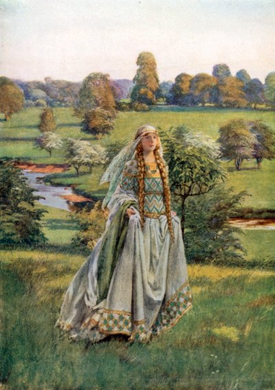 Guinevere. Tennyson (színes litográfia) alkotó: Eleanor Fortescue-Brickdale