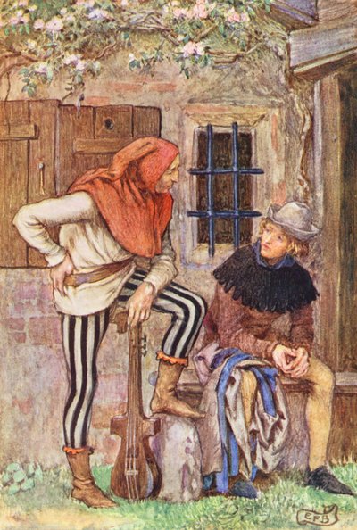 Michael Fairless illusztrációja a The Gathering of Brother Hilariushoz (színes litográfia) alkotó: Eleanor Fortescue Brickdale