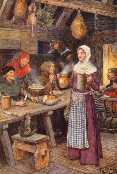 Michael Fairless illusztrációja a The Gathering of Brother Hilariushoz (színes litográfia) alkotó: Eleanor Fortescue Brickdale