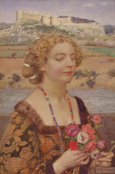 Avignoni Laura (akvarell papíron) alkotó: Eleanor Fortescue Brickdale