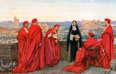 Sienai Szent Katalin (színes litográfia) alkotó: Eleanor Fortescue-Brickdale