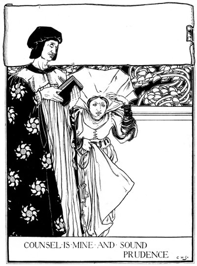 A Counsel is Mine and Sound Prudence, 1898. alkotó: Eleanor Fortescue Brickdale