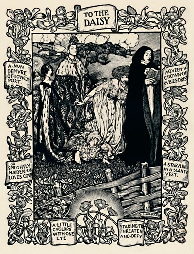 Illusztráció: Wordsworths Poem To The Daisy, 1923. 2. szám alkotó: Eleanor Fortescue Brickdale