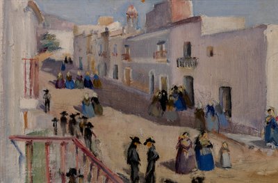 Utcai jelenet, n.d. alkotó: Eleanor Harris