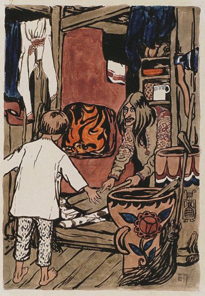 Illusztráció a Synko-Philipko meséhez alkotó: Elena Dmitryevna Polenova