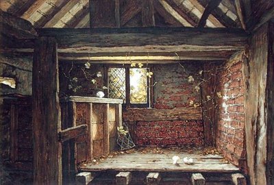 A Rafters között Speke Hall, Liverpool (akvarell papíron a fedélzeten) alkotó: Elias Mollineaux Bancroft
