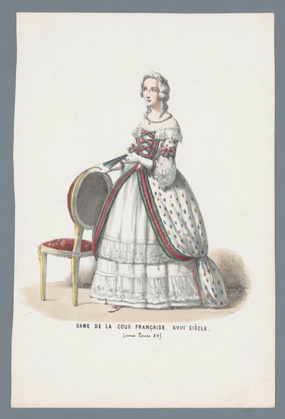 A francia udvar hölgye. XVIII. század (XV. Lajos alatt) (cím a tárgyon) alkotó: Elias Spanier