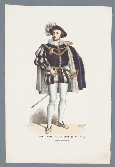 A 16. század udvari úriembere (IX. Károly alatt) (cím a tárgyon) alkotó: Elias Spanier