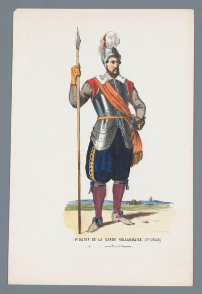 Pikeman a holland gárdából. (17. század.) Maurice herceg alatt (cím a tárgyon) alkotó: Elias Spanier