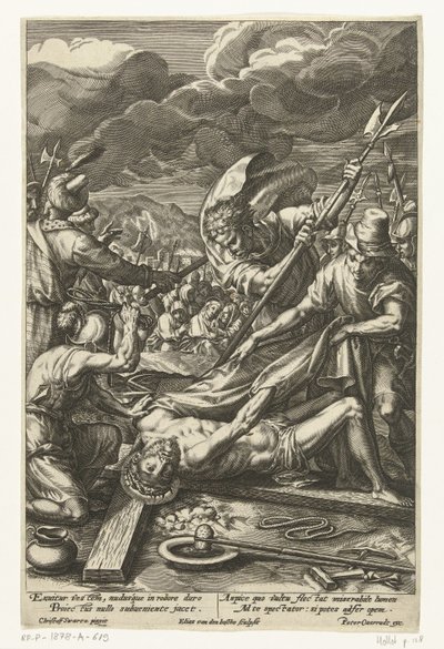 Krisztus megfosztotta ruháit Krisztus szenvedése (sorozat címe) alkotó: Elias van den Bossche