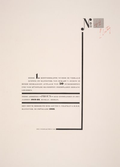 Címlap alkotó: Eliezer Markowich Lissitzky