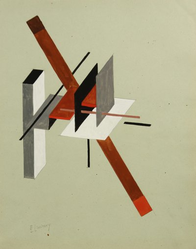 Proun, 1923 körül alkotó: Eliezer Markowich Lissitzky
