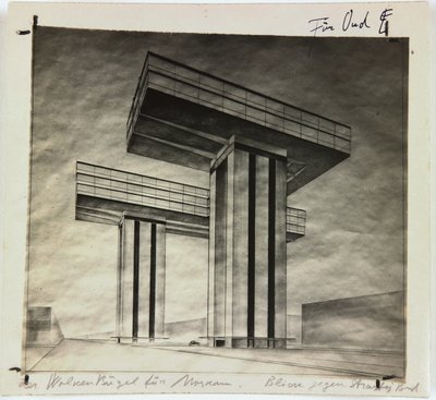 Wolkenbügel felhőkarcoló a Strastnoy körúton Moszkvában, 1925 alkotó: Eliezer Markowich Lissitzky