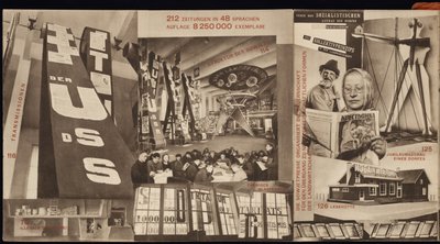 Szovjetunió. A kölni nemzetközi sajtókiállítás szovjet pavilonjának katalógusa, 1928 alkotó: Eliezer Markowich Lissitzky