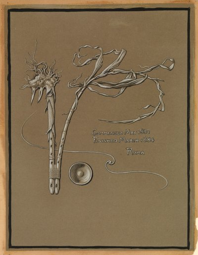 (Illusztráció Omar Khayyám Rubáiyátjához) A művész aláírása alkotó: Elihu Vedder