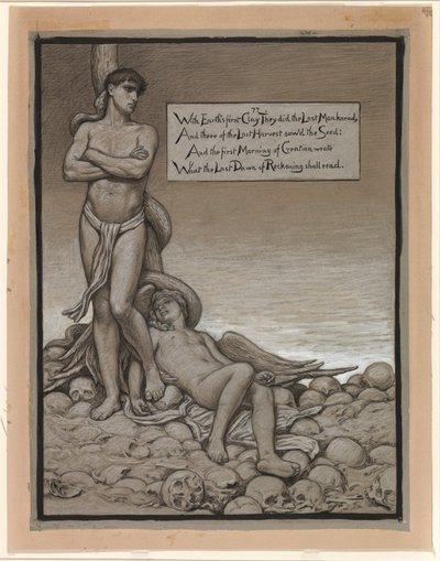 (Illusztráció Omar Khayyám Rubáiyátjához) Az utolsó ember alkotó: Elihu Vedder