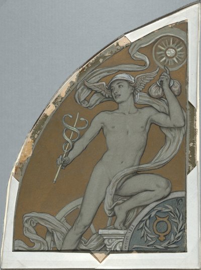 Rajzfilm a Merkúrnak, hatvan tanulmányból a Huntington mennyezetről (1926.80) alkotó: Elihu Vedder