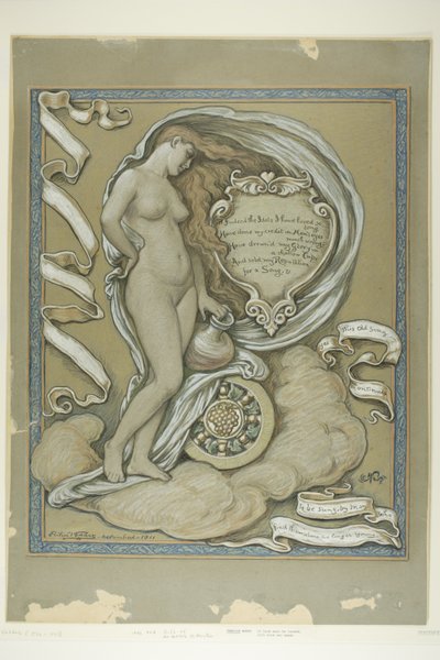 Ábratanulmány Omar Khayyam Rubaiyat számára alkotó: Elihu Vedder
