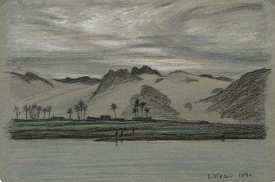 30 Nílusi utazás rajzából, 19. sz alkotó: Elihu Vedder