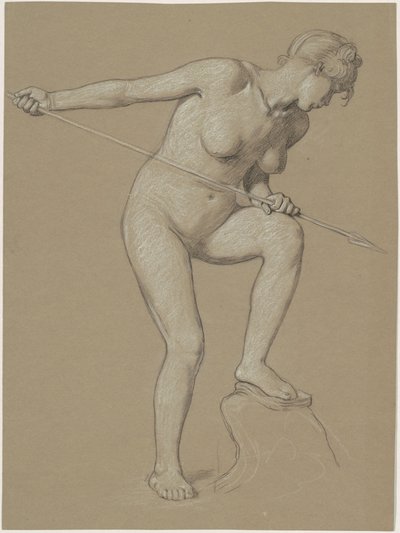 Lány Spearing delfin alkotó: Elihu Vedder
