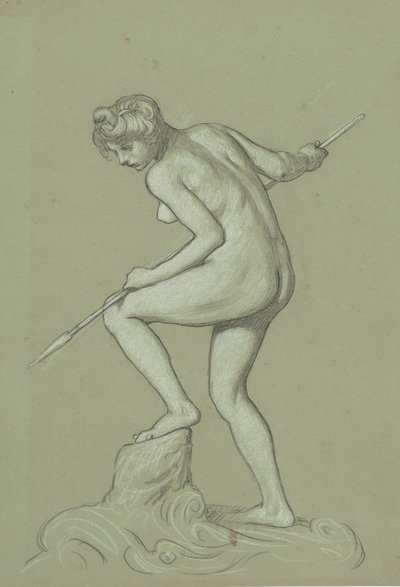 Lány Spearing delfin c. 1900. alkotó: Elihu Vedder