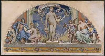 Róma, a művészetek képviselője: dekorációs tervezés a Bowdoin College-ban, 1894 alkotó: Elihu Vedder