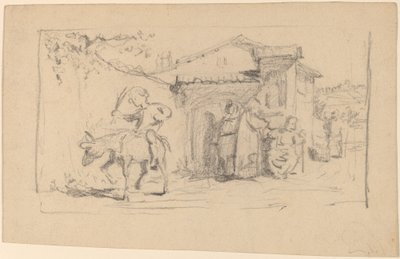 Fiú és szamár c. 1859. alkotó: Elihu Vedder
