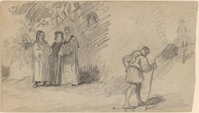 Fiú és a szamár c. 1859. alkotó: Elihu Vedder