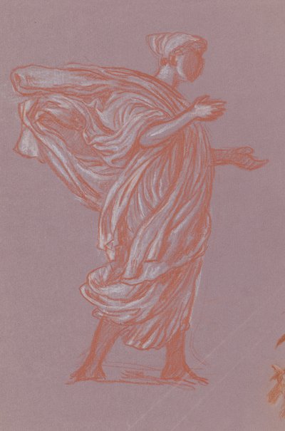 Álló figura, 1872-77 körül (kréta lila fektetett papíron) alkotó: Elihu Vedder