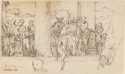 Tanulmány Domenichino után alkotó: Elihu Vedder