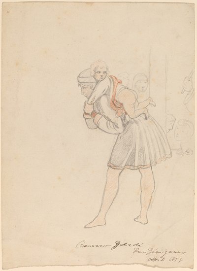 Tanulmány Gozzoli után, 1858. alkotó: Elihu Vedder