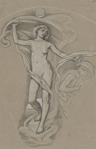 Vázlat Luna számára alkotó: Elihu Vedder