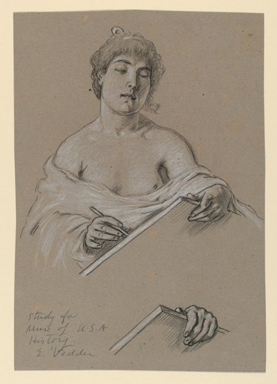 Tanulmány a "Muse of History" számára alkotó: Elihu Vedder