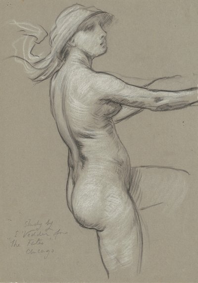 Tanulmány a csillagokban gyülekező sorsokhoz, 1884-1887. alkotó: Elihu Vedder