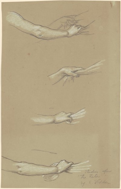 Tanulmány a csillagokban gyülekező sorsokhoz, c. 1884-1887. alkotó: Elihu Vedder