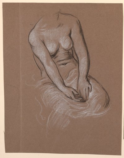 Női modell tanulmányozása alkotó: Elihu Vedder