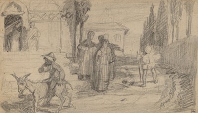 Példabeszéd a molnárról és a szamárról, c. 1859. alkotó: Elihu Vedder