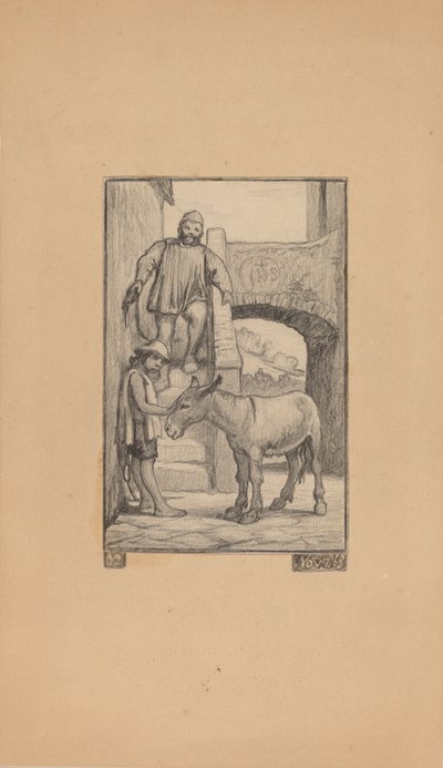 A fiú és a szamár, 1863. alkotó: Elihu Vedder