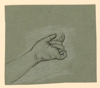 a csukló és a bal kéz tanulmányozása alkotó: Elihu Vedder