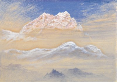 Mountain View: A Terglon-Alpok láncának egy része az olaszországi Rudmannsdorf közeléből nézve alkotó: Elijah Walton