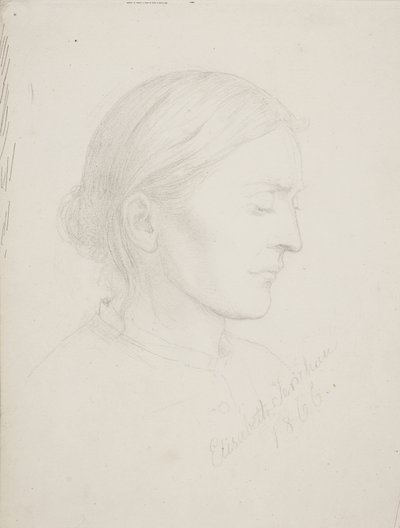 Idős nő a profilban alkotó: Elisabeth Jerichau-Baumann
