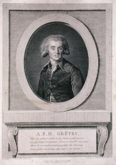 Andre Ernest Modeste Gretry (1741-1813) vésette Louis Jacques Cathelin (1738-1804) 1786 (metszet) alkotó: Elisabeth Louise (after) Vigee Lebrun