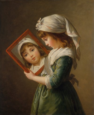 Julie Le Brun 1780-1819 Tükörbe nézve, 1787. alkotó: Elisabeth Louise Vigee Lebrun