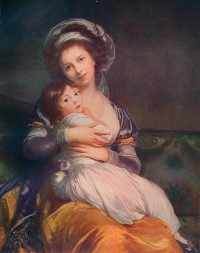Louise Elisabeth Vigee Le Brun 1755-1842 lányával, Jeanne-Lucie-val, 1786, 1911 alkotó: Elisabeth Louise Vigee Lebrun