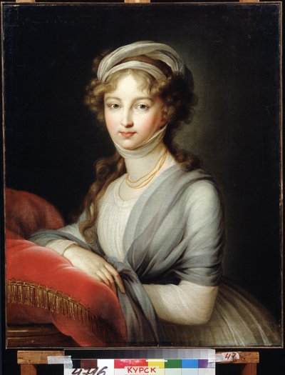 Erzsébet Alekszejevna császárné, Lujza badeni (vagy badeni) hercegnő (1779-1826) portréja (Erzsébet Alekszejevna császárné, Lujza badeni hercegnő portréja). Marie Louise Elisabeth Vigee Lebrun (1755-1842) festménye. Olaj, vászon, 80 x 64,6 cm alkotó: Elisabeth Louise Vigee Lebrun
